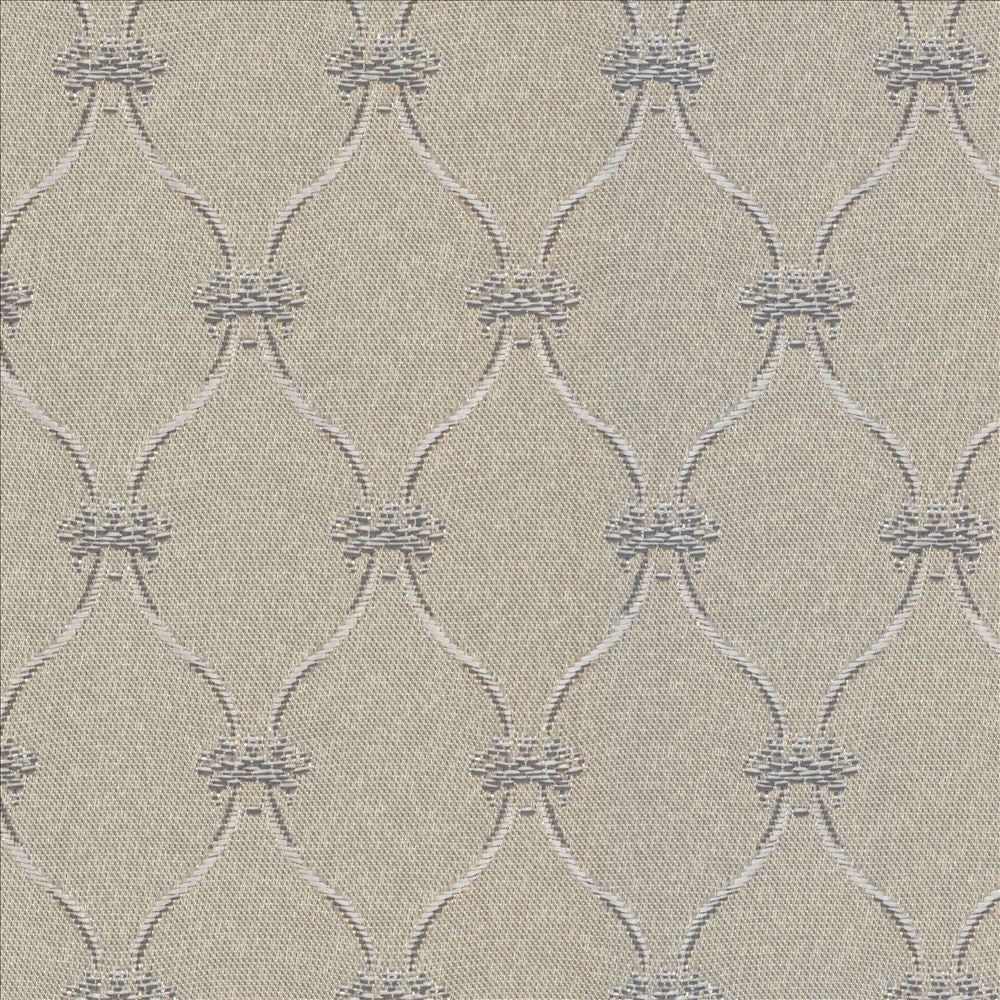 Boheme Silver by Kasmir Designer Fabric 5100 100% Polyester
 TAIWAN 15,000 Wyzenbeek Double Rubs </p><p>Repeat: Horizontal: 1 3/8 inches and Vertical: 2 2/8 inches 55 - Swanky Fabrics -