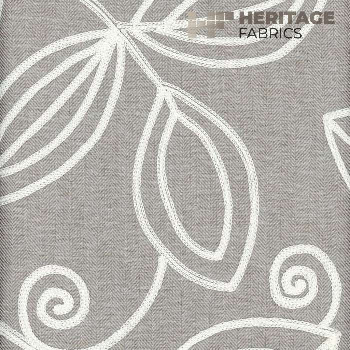 Botanique Blue Mist by Heritage Designer Fabric - 100% Polyester India 12,000 Horizontal: 18" and Vertical: 9.5" 54" - Swanky Fabrics -