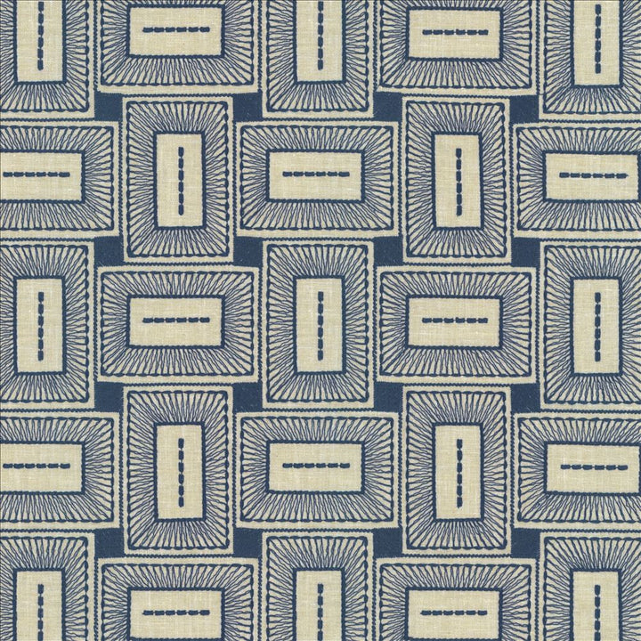 Box Office Navy by Kasmir Designer Fabric 1463 55% Polyester
42% Cotton
3% Linen
 INDIA 50,000 Wyzenbeek Double Rubs </p><p>Repeat: Horizontal: 7 2/8 inches and Vertical: 7 6/8 inches 52 - Swanky Fabrics -