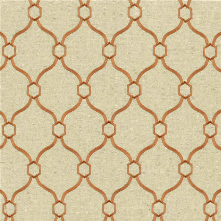 Braxton Copper by Kasmir Designer Fabric 5121 32% Viscose
30% Polyester
26% Linen
12% Rayon
 CHINA </p><p>Repeat: Horizontal: 3 6/8 inches and Vertical: 5 inches 54 - Swanky Fabrics -
