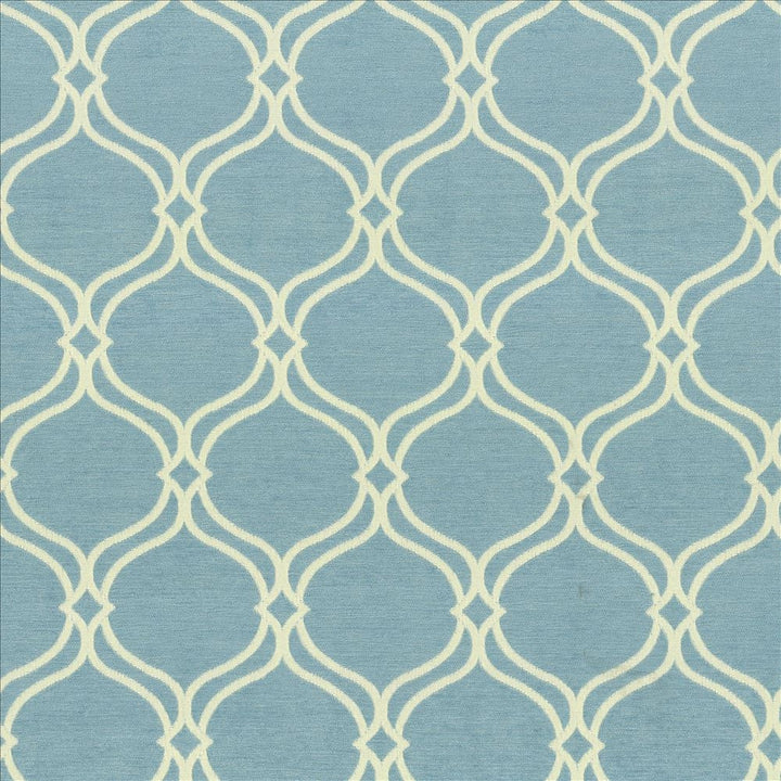 Breslin Aquamarine  by Kasmir Designer Fabric 5089 100% Polyester
 CHINA 35,000 Wyzenbeek Double Rubs Horizontal: 5 inches and Vertical: 7 2/8 inches 58  - Swanky Fabrics -