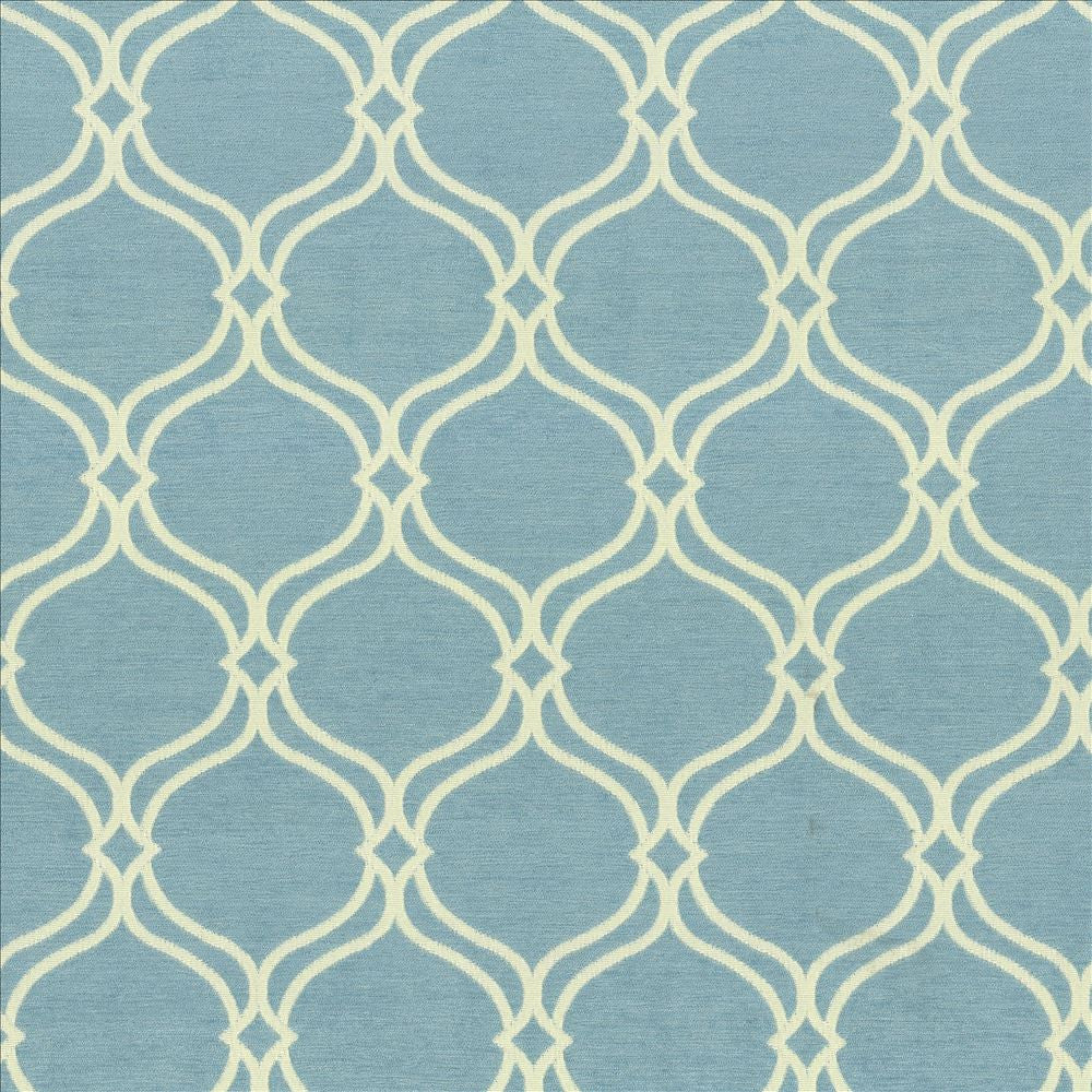 Breslin Aquamarine by Kasmir Designer Fabric 5089 100% Polyester
 CHINA </p><p>Repeat: Horizontal: 5 inches and Vertical: 7 2/8 inches 58 - Swanky Fabrics -