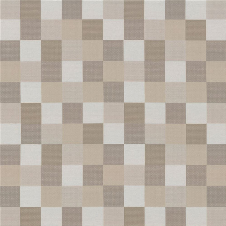 Brewster Check Driftwood  by Kasmir Designer Fabric 1437 100% Polyester
 TURKEY Not Tested Horizontal: 13 4/8 inches and Vertical: 14 7/8 inches 58  - Swanky Fabrics -