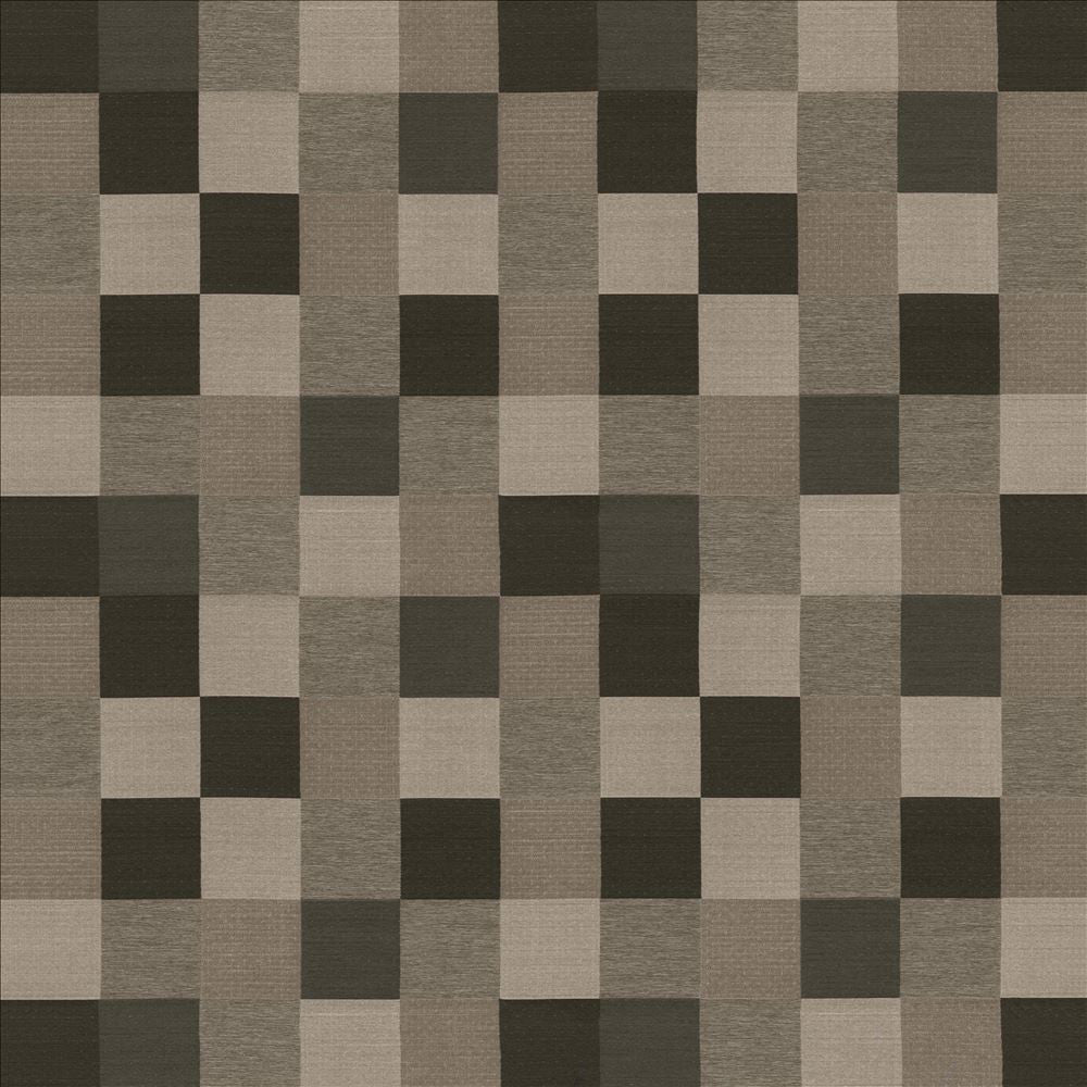 Brewster Check Peppermill  by Kasmir Designer Fabric 1438 100% Polyester
 TURKEY Not Tested Horizontal: 13 4/8 inches and Vertical: 14 7/8 inches 58  - Swanky Fabrics -
