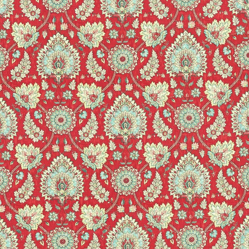 Briar Rose Strawberry by Kasmir Designer Fabric 5106 55% Linen 45% Cotton CHINA 15,000 Wyzenbeek Double Rubs Horizontal: 27 inches and Vertical: 26 inches 54 - Swanky Fabrics -