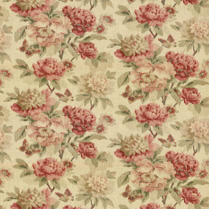 Briarhurst Antique Red by Kasmir Designer Fabric 5064 55% Linen 45% Cotton CHINA 12,000 Wyzenbeek Double Rubs Horizontal: 54 inches and Vertical: 27 inches 54 - Swanky Fabrics -