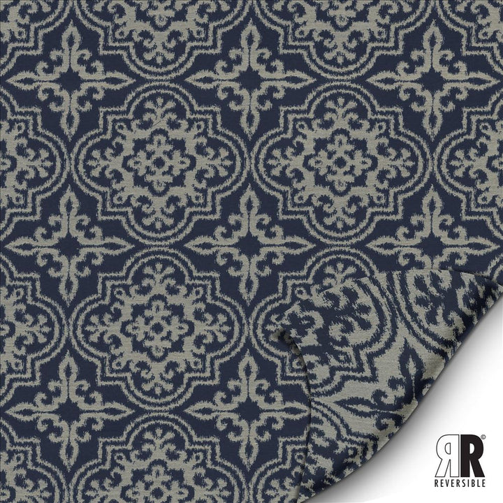 Bridgeport Navy by Kasmir Designer Fabric See sample 57% Polyester
36% Cotton
7% Linen
 USA 15,000 Wyzenbeek Double Rubs </p><p>Repeat: Horizontal: 13 4/8 inches and Vertical: 13 3/8 inches 54 - Swanky Fabrics -
