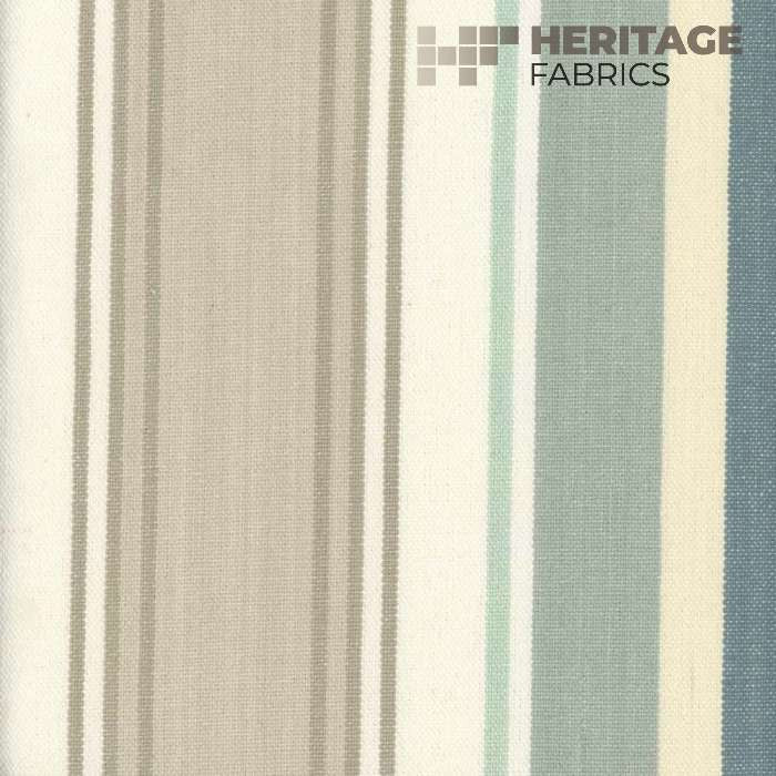 Bridgewater Spa by Heritage Designer Fabric - 100% Cotton India 30,000 Horizontal: 13.5" and Vertical: N/A 54" - Swanky Fabrics -