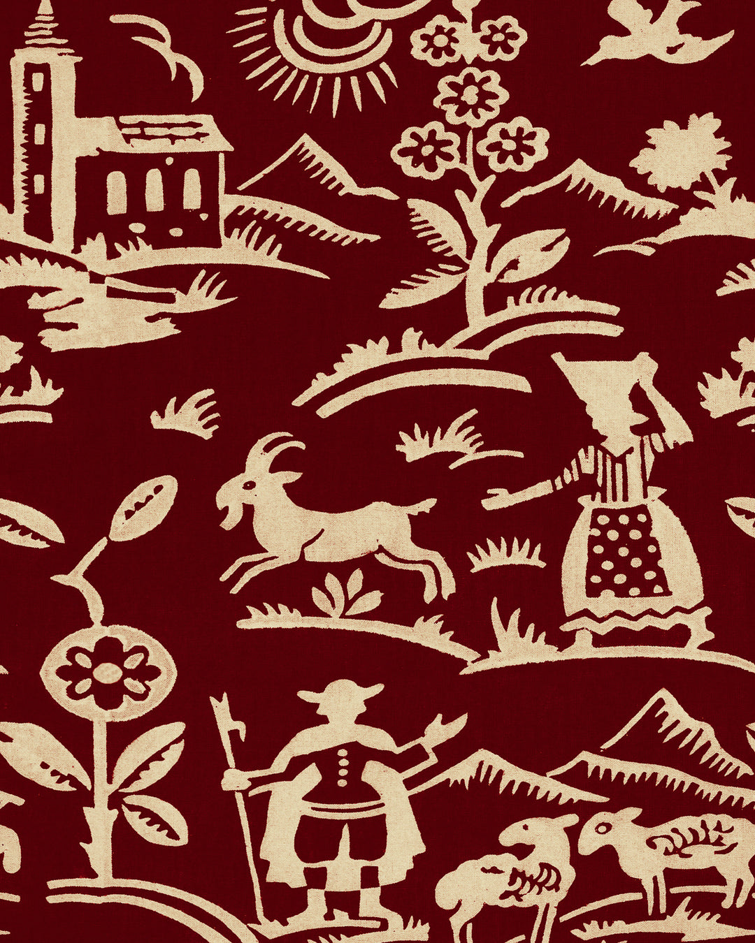 Brixen Maroon wallpaper by Mind the Gap (WP30137), swatch
