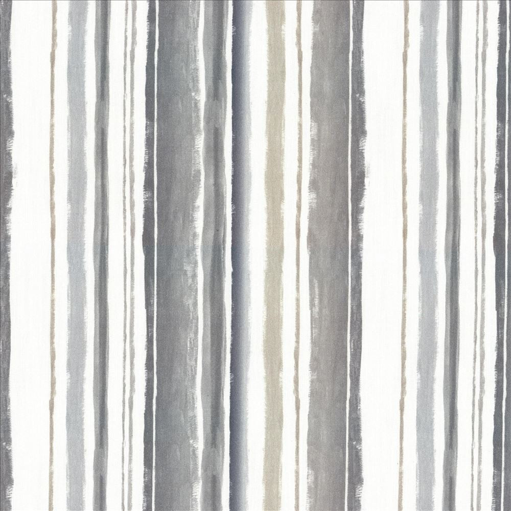 Brookmere Stripe Slate by Kasmir Designer Fabric 5078 100% Cotton INDIA 3,000 Wyzenbeek Double Rubs Horizontal: 13 4/8 inches and Vertical: 0 Inches 54 - Swanky Fabrics -