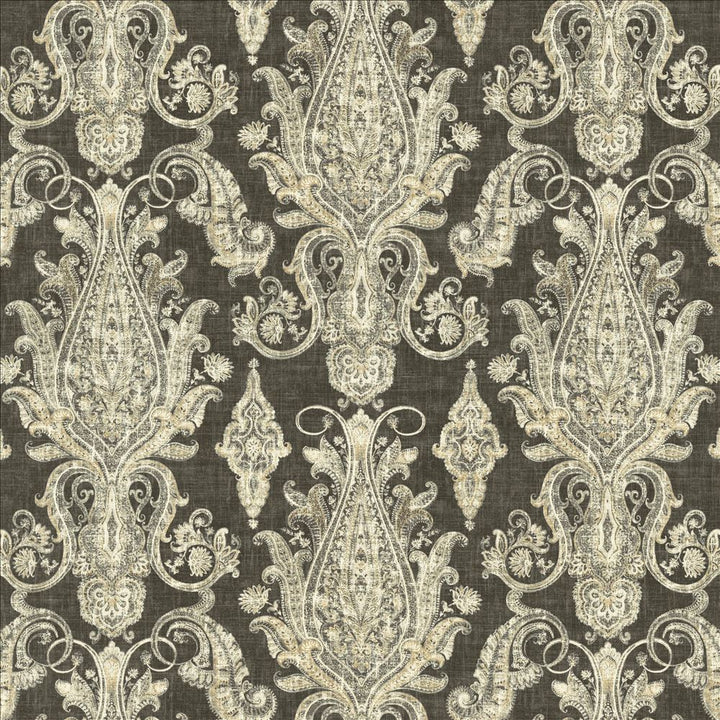 Buta Peppercorn by Kasmir Designer Fabric 5141 55% Linen 45% Rayon USA 15,000 Wyzenbeek Double Rubs Horizontal: 27 inches and Vertical: 25 2/8 inches 54 - Swanky Fabrics -