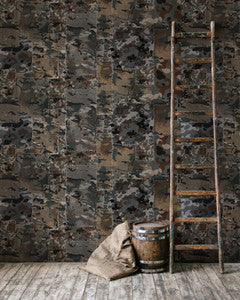 Mind The Gap Wallpaper CAMO Brown Wallpaper (WP20202)
