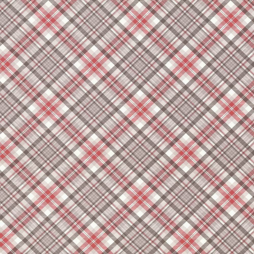 Campagne Plaid Pink Flannel by Kasmir Designer Fabric 5064 55% Cotton 45% Polyester SPAIN 20,000 Wyzenbeek Double Rubs Horizontal: 12 4/8 inches and Vertical: 12 4/8 inches 54 - 56 - Swanky Fabrics -
