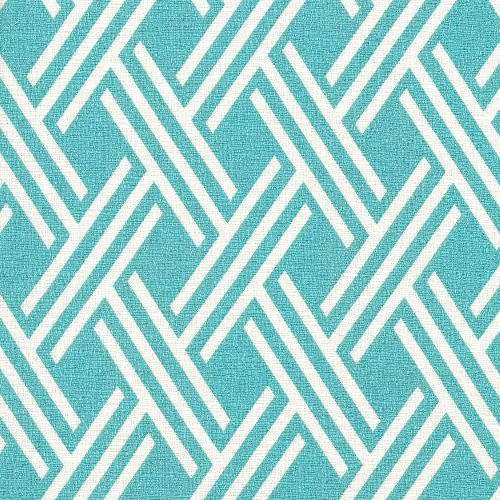 Canton Trellis Aqua  by Kasmir Designer Fabric 5073 100% Cotton
 PAKISTAN 15,000 Wyzenbeek Double Rubs Horizontal: 3 inches and Vertical: 5 1/8 inches 54  - Swanky Fabrics -