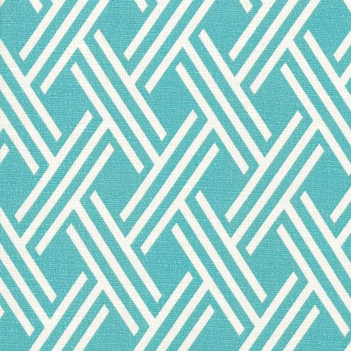 Canton Trellis Aqua by Kasmir Designer Fabric 5073 100% Cotton PAKISTAN 15,000 Wyzenbeek Double Rubs Horizontal: 3 inches and Vertical: 5 1/8 inches 54 - 55 - Swanky Fabrics -