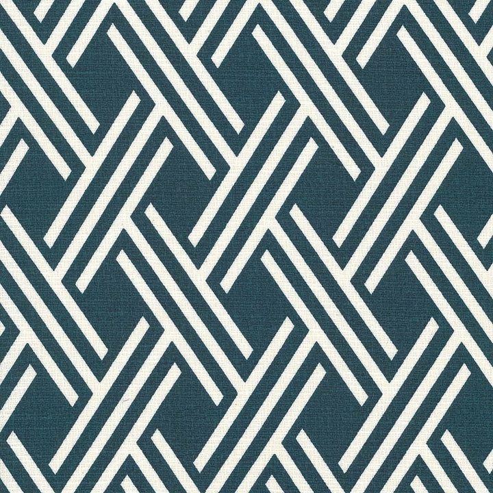 Canton Trellis Cerulean by Kasmir Designer Fabric 5072 100% Cotton PAKISTAN 15,000 Wyzenbeek Double Rubs Horizontal: 3 inches and Vertical: 5 1/8 inches 54 - 55 - Swanky Fabrics -