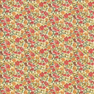 Carillon Garden Poppy by Kasmir Designer Fabric 5064 100% Cotton USA 42,000 Wyzenbeek Double Rubs H: 18 inches, V: 9 inches 54 - Swanky Fabrics - Kasmir