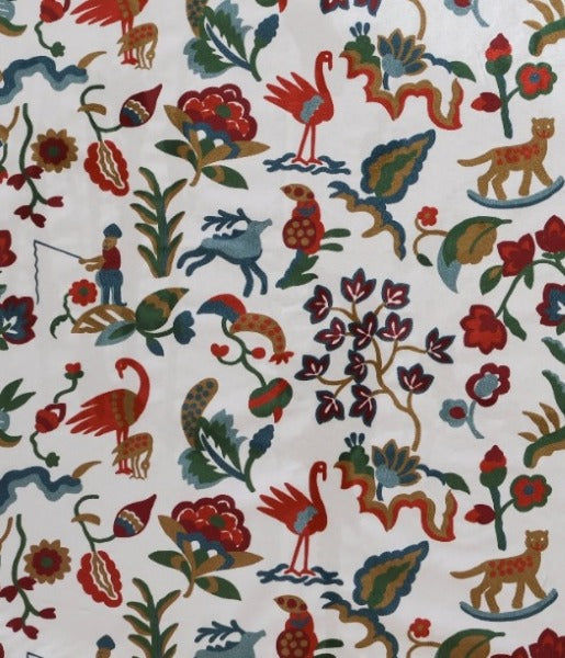Carousel Ocean by Roth & Tompkins Fabric - 100% Cotton - India - 0-15,000 double rubs - V: 18.5"  H: 27" - 54" - Fabric Carolina -