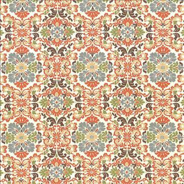 Carraway Terracotta by Kasmir Designer Fabric 5079 100% Cotton USA 15,000 Wyzenbeek Double Rubs H: 13 4/8 inches, V: 13 4/8 inches 54 - Swanky Fabrics - Kasmir