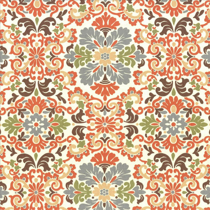 Carraway Terracotta by Kasmir Designer Fabric 5079 100% Cotton
 USA </p><p>Repeat: Horizontal: 13 4/8 inches and Vertical: 13 4/8 inches 54 - Swanky Fabrics -