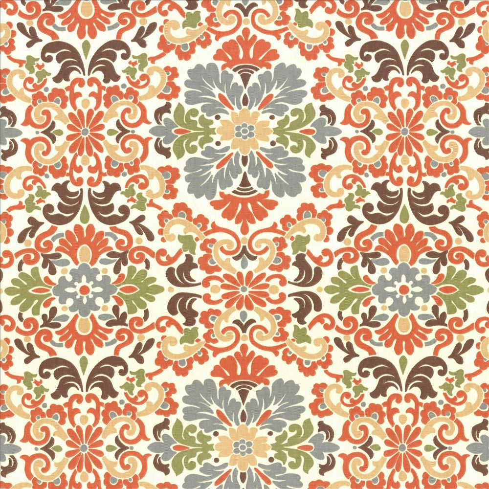 Carraway Terracotta by Kasmir Designer Fabric 5079 100% Cotton
 USA </p><p>Repeat: Horizontal: 13 4/8 inches and Vertical: 13 4/8 inches 54 - Swanky Fabrics -