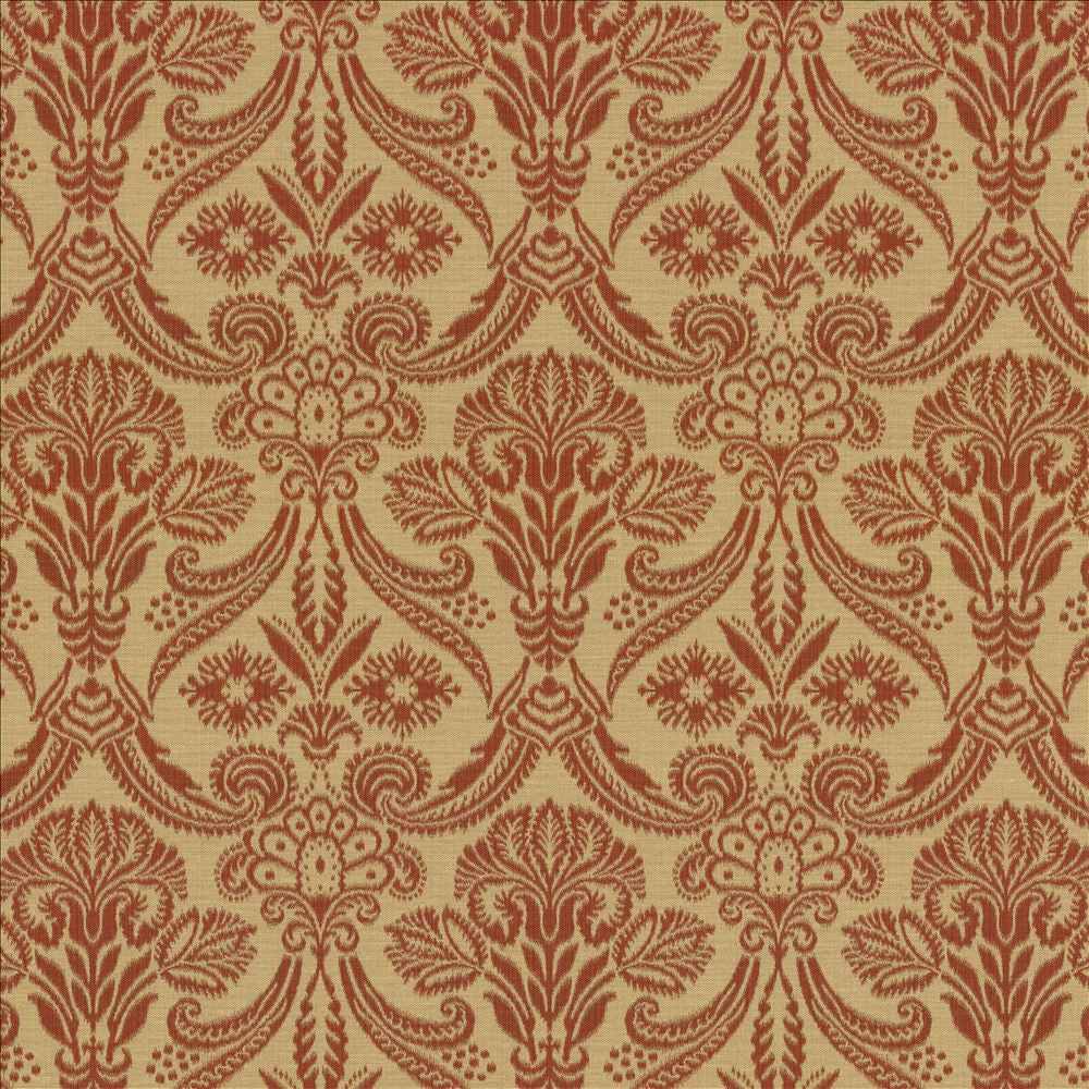 Carriage House Persimmon by Kasmir Designer Fabric 5121 58% Cotton
42% Polyester
 TURKEY 35,000 Wyzenbeek Double Rubs </p><p>Repeat: Horizontal: 14 inches and Vertical: 14 inches 55 - Swanky Fabrics -