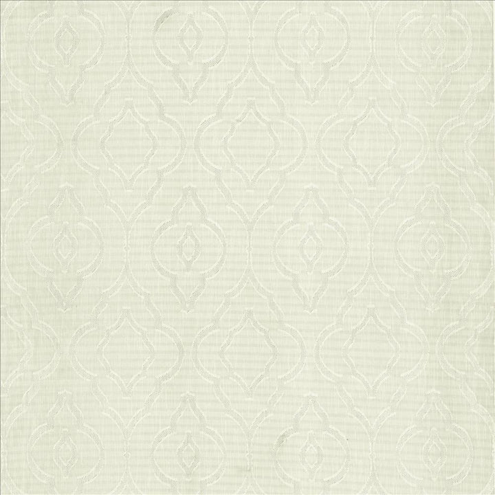 Cassius White  by Kasmir Designer Fabric 5157 100% Polyester
 CHINA Not Tested Horizontal: 9 inches and Vertical: 15 inches 118  - Swanky Fabrics -
