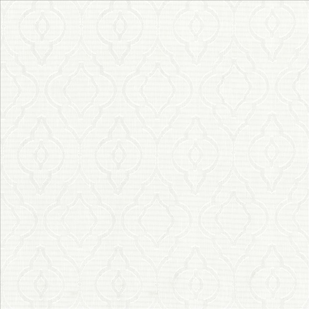 Cassius White by Kasmir Designer Fabric 5157 100% Polyester
 CHINA Not Tested </p><p>Repeat: Horizontal: 9 inches and Vertical: 15 inches 118 - Swanky Fabrics -