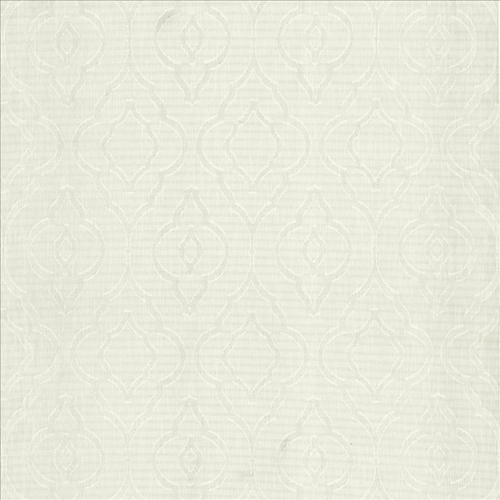 Cassius White by Kasmir Designer Fabric 5157 100% Polyester CHINA Not Tested Horizontal: 9 inches and Vertical: 15 inches 118 - Swanky Fabrics -