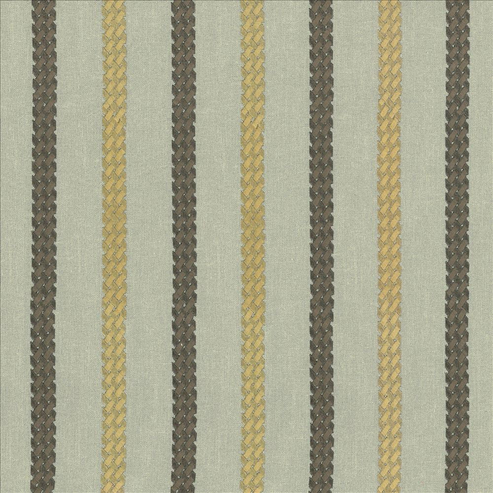Celtic Stripe Porcelain by Kasmir Designer Fabric 1443 100% Polyester
Embroidery
100% Rayon
 INDIA </p><p>Repeat: Horizontal: 4 2/8 inches and Vertical: 4/8 inches 51 - 55 - Swanky Fabrics -