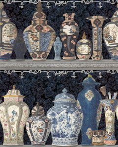 Mind The Gap Wallpaper CERAMIC WONDERS Indigo Wallpaper (WP20596)