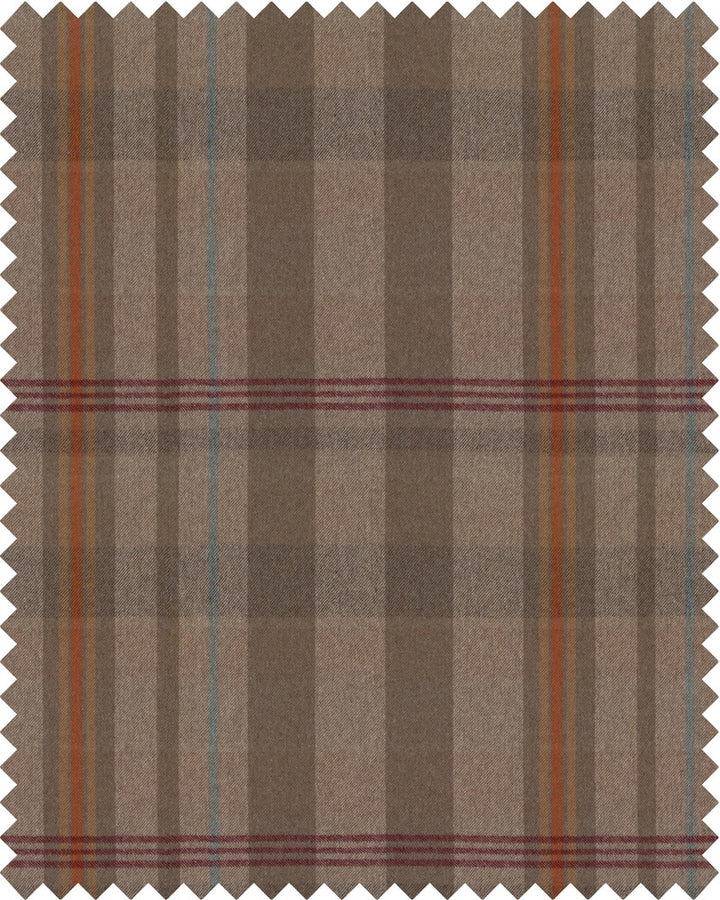 Mind The Gap Fabric CHALET Woven Fabric (FB00116) | FB00116 | TYROL APRES-SKI HOME COLLECTION | Brown, Mint, Orange, Taupe | Fabric Carolina | https://www.fabriccarolina.com/