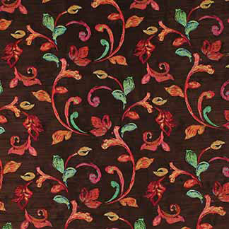 Chalmette Blaze 1064111000 by Carole Designer Fabric Exclusive Radiant Poppy 100% Polyester India H: 18 3/4"V, 17"H 51" Minimum (See sample for specifics) - Swanky Fabrics- Carole Exclusive