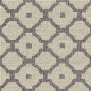 Chang Trellis Platinum by Kasmir Designer Fabric