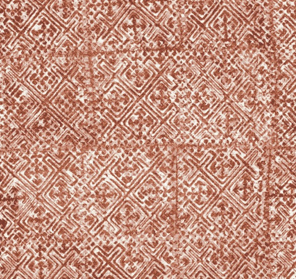 Chapman Cinnabar by Roth & Tompkins Fabric - Cotton, Viscose, Linen - India - 15,001-30,000 double rubs - V: 11.5"  H: 27.75" - 54" - Fabric Carolina -