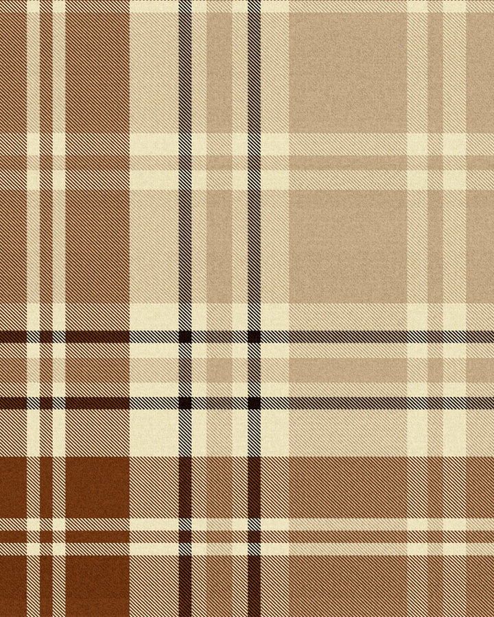Chesterfield Plaid Cappuccino Wallpaper by Mind the Gap Designer Wallpaper WOODSTOCK '69 LIFESTYLE COLLECTION Satin Matte Made in Europe Paste the wall 1 roll x 20.5 x 10.9 yards - Swanky Fabrics -