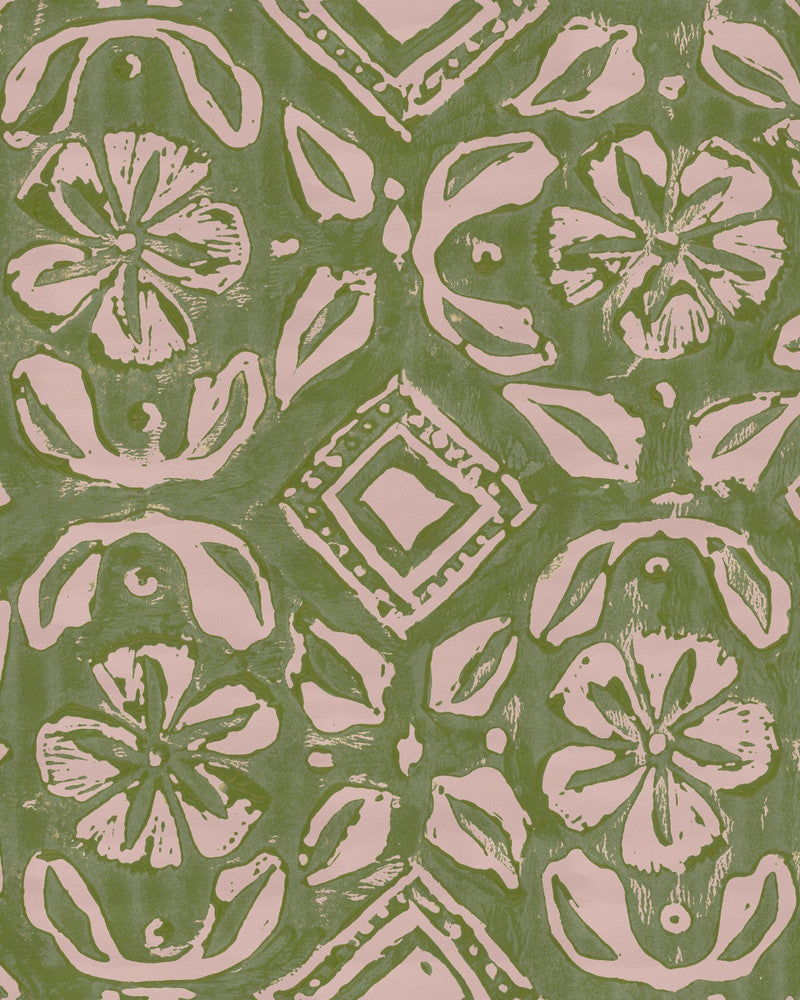 Chimney Cake Apple Wallpaper by Mind the Gap Designer Wallpaper MINNIE KEMP X MINDTHEGAP Non-woven Made in Europe Paste the wall 1 roll x 20.47 x 9.8 yards - Swanky Fabrics -