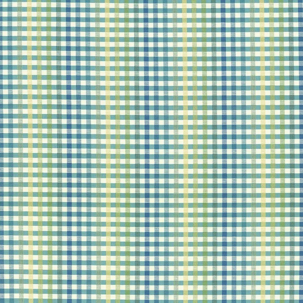 Chloe Check Cabana Blue  by Kasmir Designer Fabric 5073 55% Cotton
45% Polyester
 TAIWAN 25,000 Wyzenbeek Double Rubs Horizontal: 13 4/8 inches and Vertical: 1 inches 54  - Swanky Fabrics -