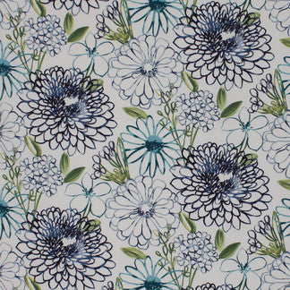 Chrisley Monaco Blue 1106211000 by Carole Designer Fabric Exclusive Rhythm & Blues 100% Polyester Spain H: 25 1/4"V, 13 1/2"H 55" Minimum (See sample for specifics) - Swanky Fabrics- Carole Exclusive