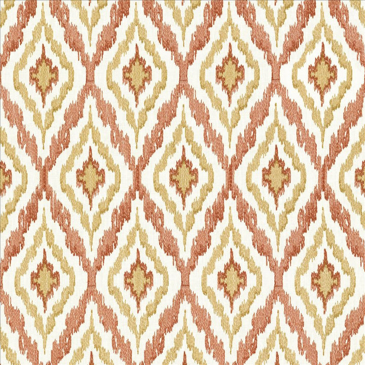 City Dreams Coral by Kasmir Designer Fabric 1450 73% Polyester 27% Cotton INDIA 30,000 Wyzenbeek Double Rubs Horizontal: 4 2/8 inches and Vertical: 9 2/8 inches 54 - Swanky Fabrics -