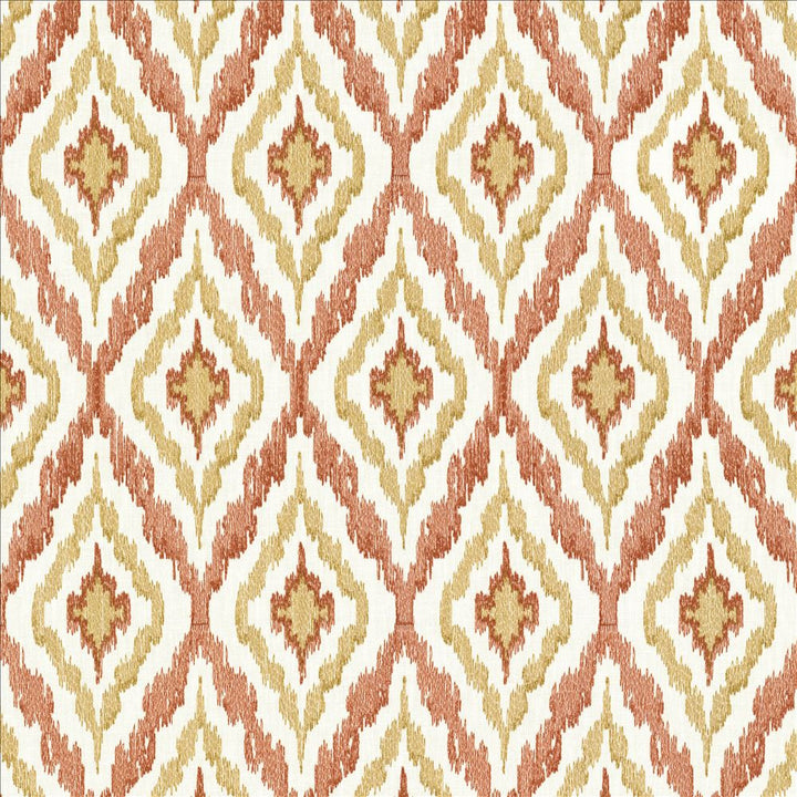 City Dreams Coral by Kasmir Designer Fabric 1450 73% Polyester
27% Cotton
 INDIA </p><p>Repeat: Horizontal: 4 2/8 inches and Vertical: 9 2/8 inches 54 - Swanky Fabrics -