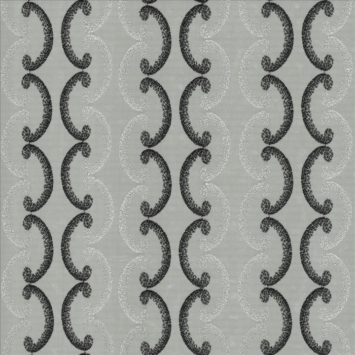 City Rhythm Thunderstorm  by Kasmir Designer Fabric 5077 100% Polyester
Embroidery
100% Polyester
 CHINA Not Tested Horizontal: 11 inches and Vertical: 6 inches 108  - Swanky Fabrics -