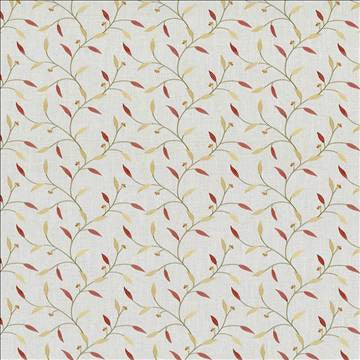 Claire'S Garden Bouquet by Kasmir Designer Fabric 1443 70% Viscose 30% Linen Embroidery Contents 100% Rayon INDIA 30,000 Wyzenbeek Double Rubs H: 12 5/8 inches, V: 6 2/8 inches 54 - 55 - Swanky Fabrics - Kasmir