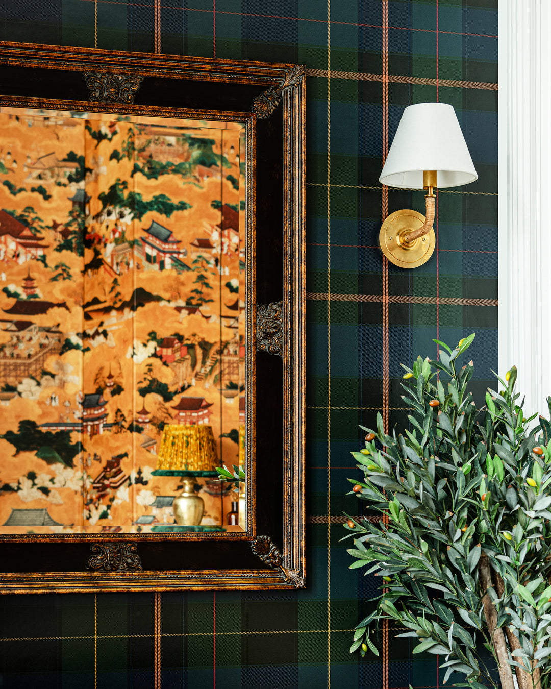 Equestrian Plaid Khaki wallpaper by Mind the Gap (WP30109), view 2