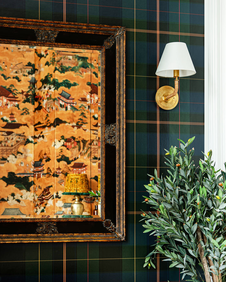 Equestrian Plaid Khaki wallpaper by Mind the Gap (WP30109), view 2