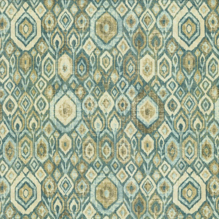 Contemplation Teal by Kasmir Designer Fabric 5145 100% Polyester
 CHINA </p><p>Repeat: Horizontal: 6 2/8 inches and Vertical: 13 inches 55 - Swanky Fabrics -