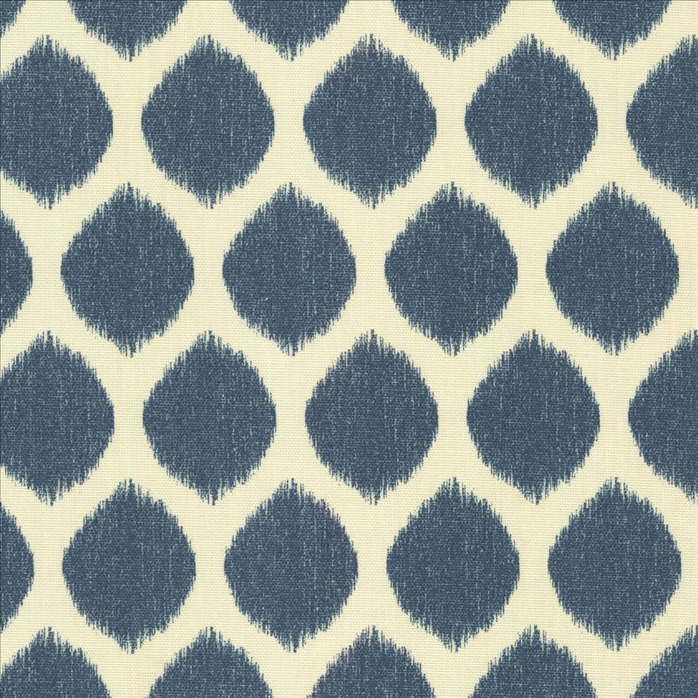 Cool Spot Blue by Kasmir Designer Fabric See sample 100% Cotton
 UNITED KINGDOM 16,000 Martindale Cycles </p><p>Repeat: Horizontal: 2 2/8 inches and Vertical: 4 inches 54 - Swanky Fabrics -