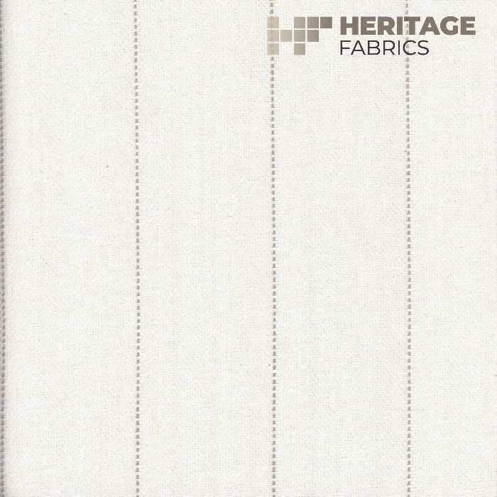 Copley Stripe Ivory by Heritage Designer Fabric - 100% Cotton India 15,000 Horizontal: 2.3" and Vertical: N/A 54" - Swanky Fabrics -
