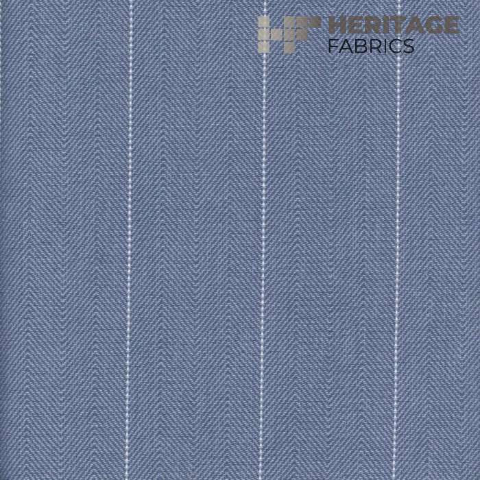 Copley Stripe Lake by Heritage Designer Fabric - 100% Cotton India 15,000 Horizontal: 2.3" and Vertical: N/A 54" - Swanky Fabrics -