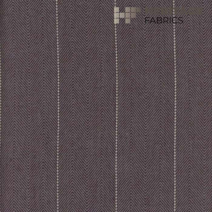 Copley Stripe Slate by Heritage Designer Fabric - 100% Cotton India 15,000 Horizontal: 2.3" and Vertical: N/A 54" - Swanky Fabrics -